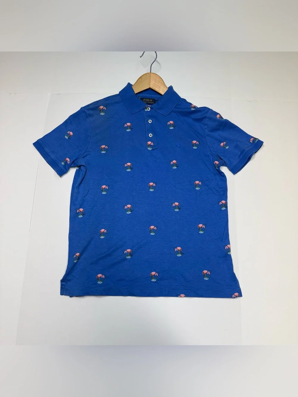 Polo Ralph Lauren Polo Shirt All Over Print Blue Men’s Size Small Classic